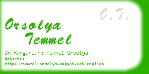 orsolya temmel business card